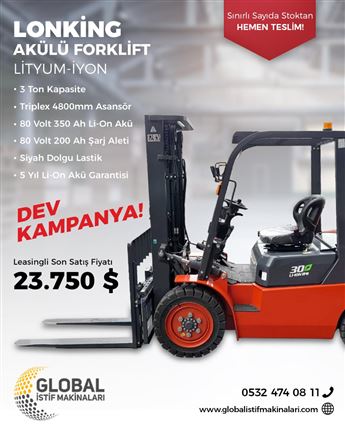 GÜNCEL 3 TON Lİ ON AKÜLÜ İLANI