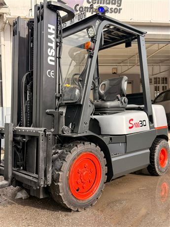 2014 MODEL HYTSU MARKA 3 TON EURO3 JAPON C240 ISUZU MOTOR TPX 4.5M ASANSÖRLÜ DİZEL FORKLİFT