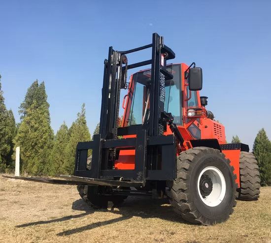 4x4 Rough Terrain Forklift 4 Wheel Steering Off Road Forklift