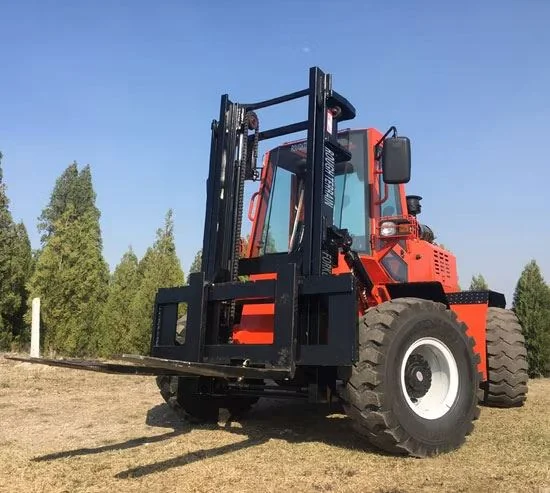 4x4 Rough Terrain Forklift 4 Wheel Steering Off Road Forklift