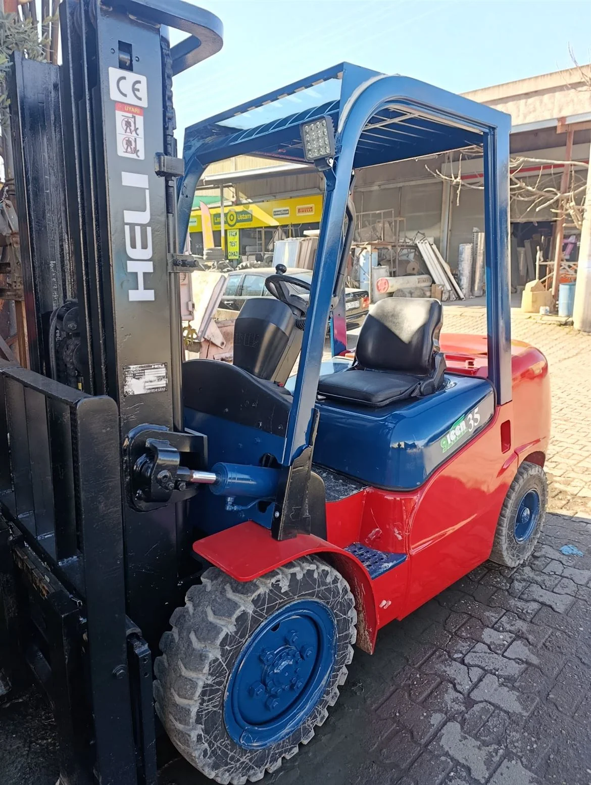 2012 MODEL HELİ MARKA 3.5 TON EURO3 JAPON KUBATO MOTOR TPX 4.80M ASANSÖRLÜ DİZEL FORKLİFT
